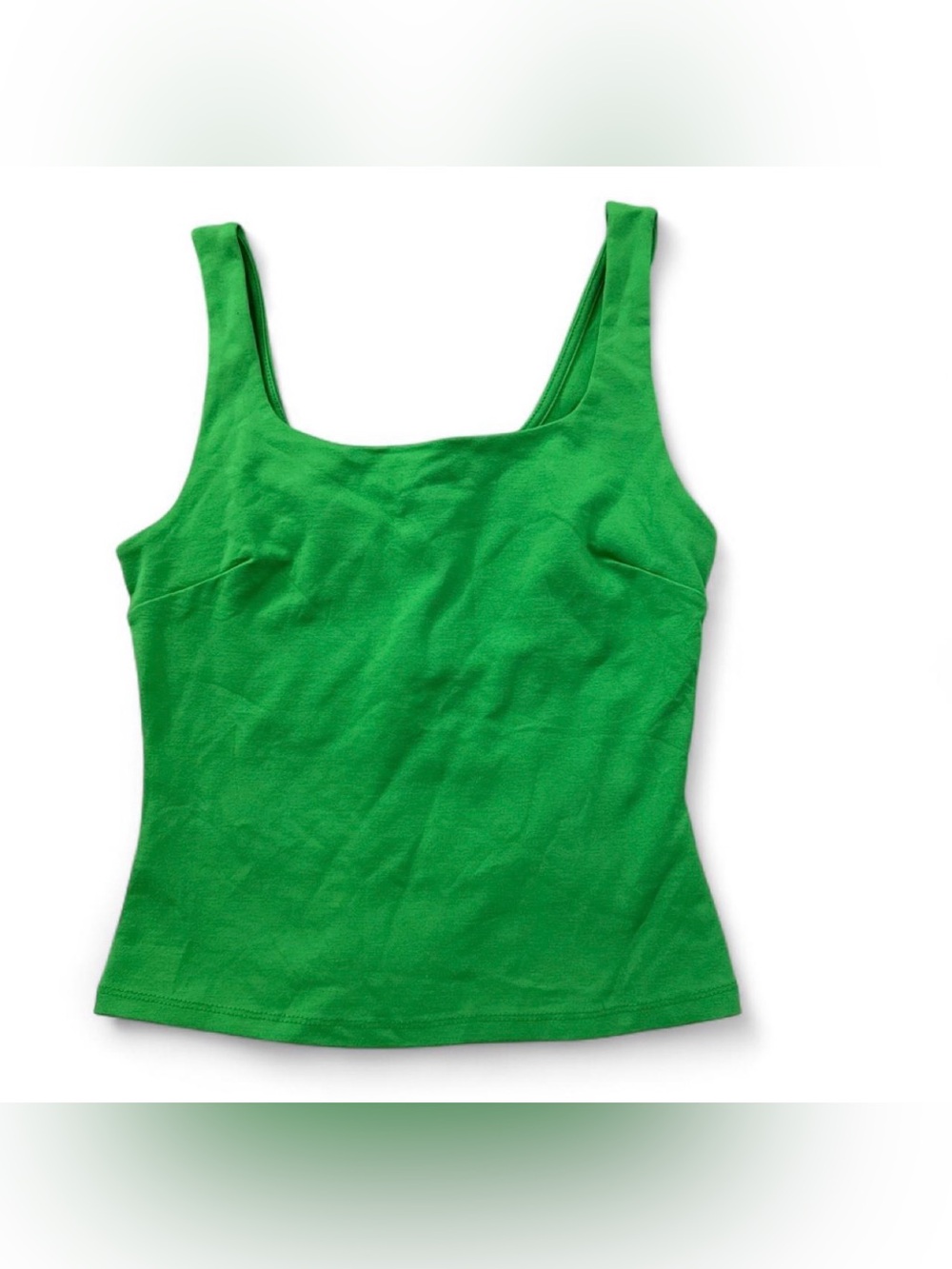 Haute Monde Bright Green Square Neck Tank